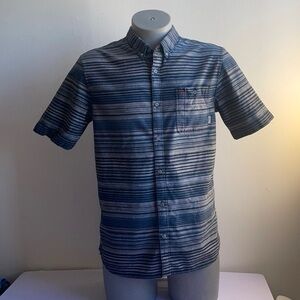 Striped Vans Short Sleeve Button Down Shirt Large
